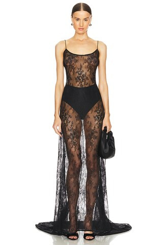 Wyman Gown in Black | Revolve Clothing (Global)