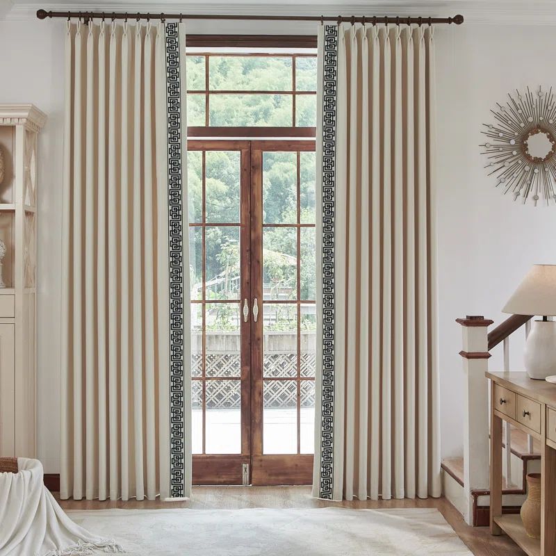 Allison Cotton Blend Room Darkening Curtain Pair | Wayfair North America