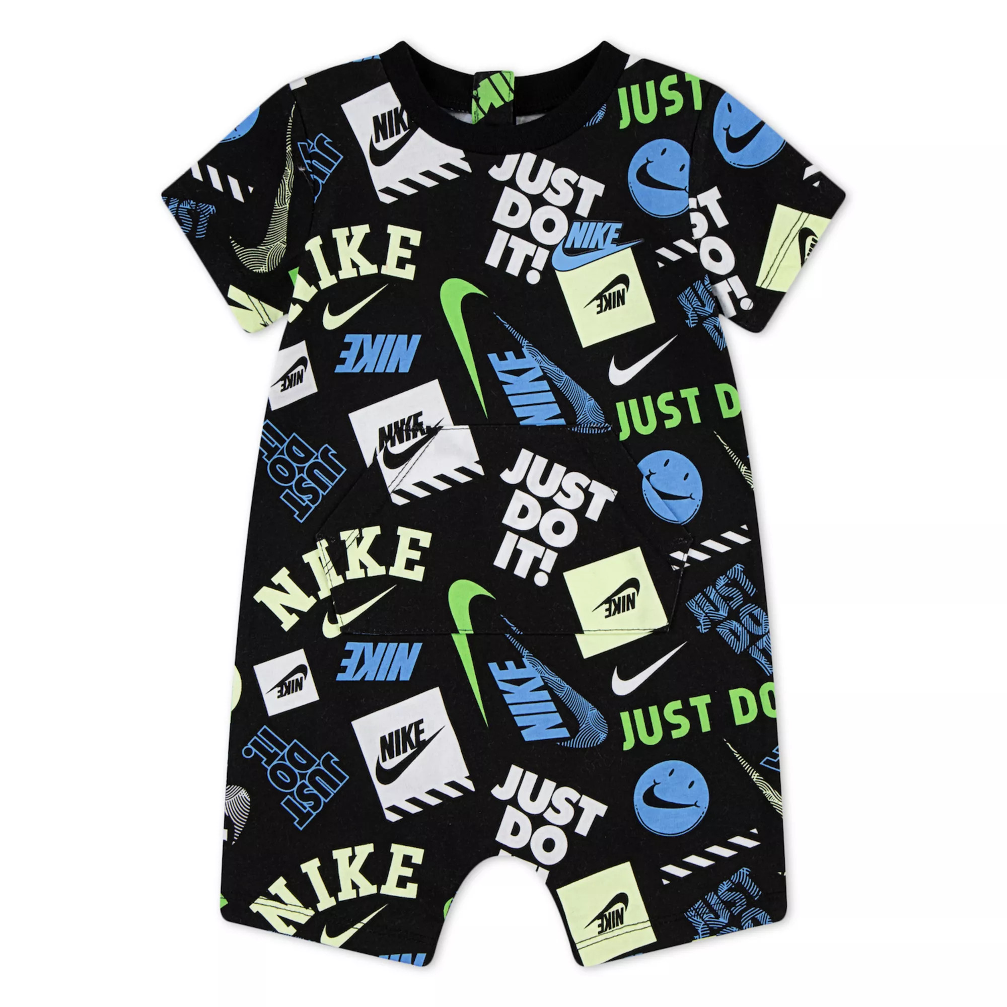 Newborn Baby Boys Nike Sportswear In The Zone "Just Do It." Printed Short Sleeve Romper | Kohl's
