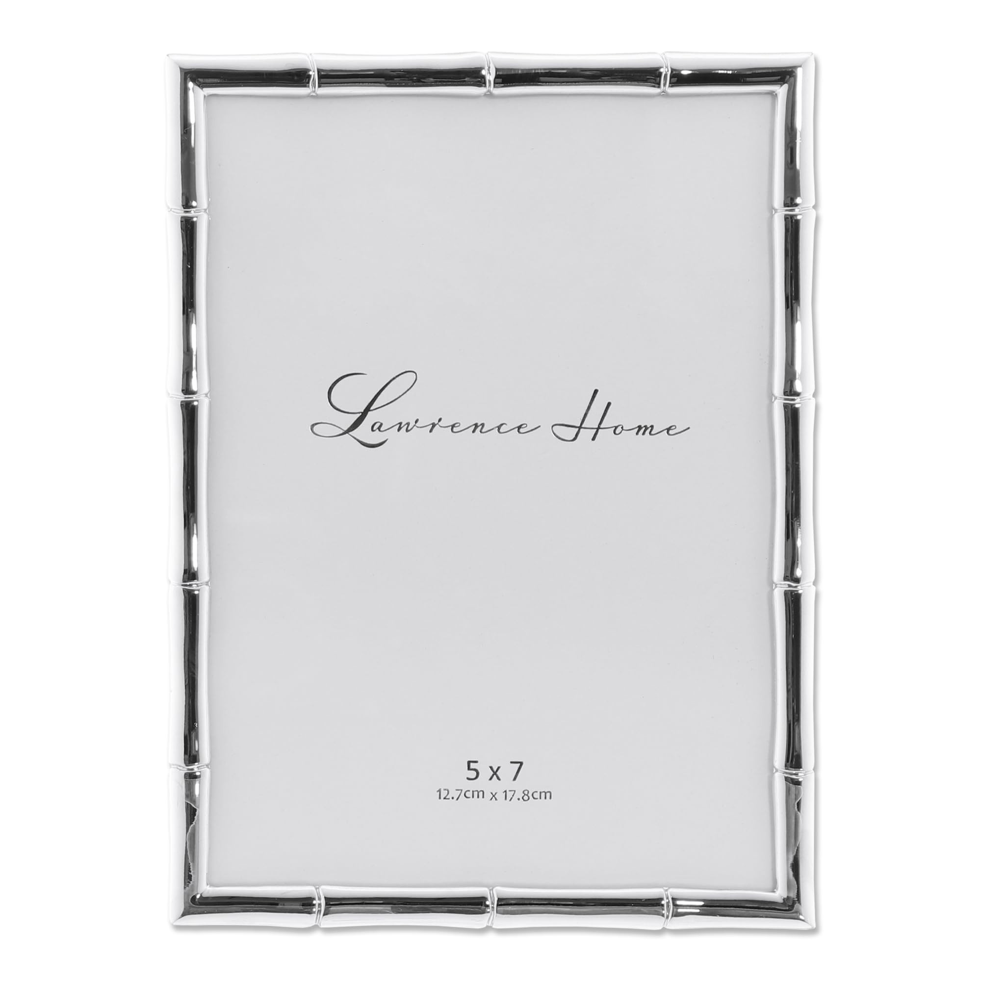 Lawrence Frames 710157 Silver Metal Bamboo 5x7 Picture Frame | Amazon (US)