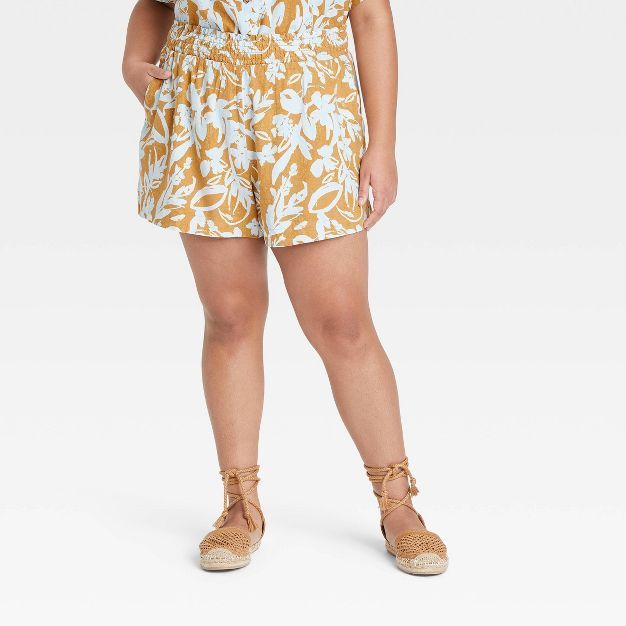 Women's Plus Size Linen Shorts - Ava & Viv™ | Target