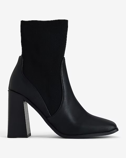 Block Heel Ankle Sock Boots | Express