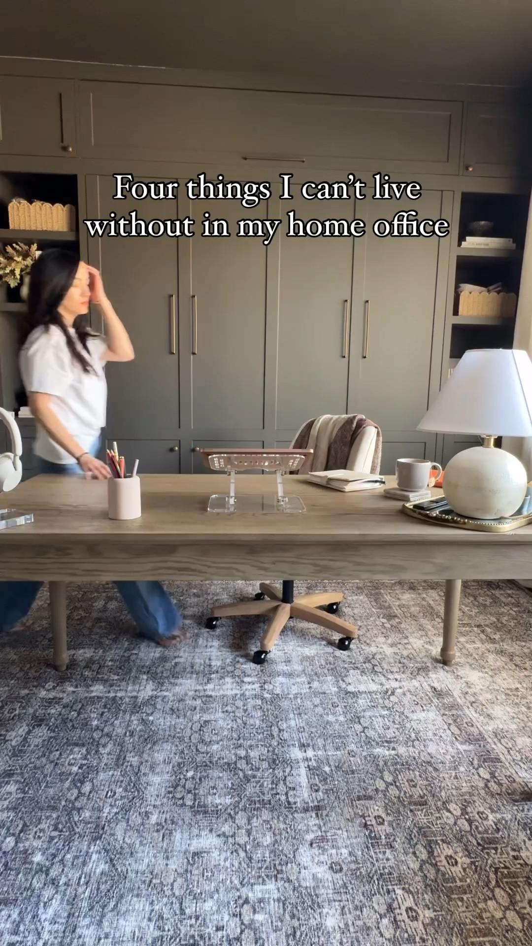 Technically the only must have is a computer and cellphone but the rest make my home office life SO much better. Plus… aesthetic. It matters. 

Okay 1 - acrylic laptop strand. I had a glass one before which was pretty but I couldn’t adjust the height or tilt. This one wins hands down. 

2 - mousepad, charging station, and pen holder. It’s come in super handy. I just toss my phone on the charger mat and away we go. Now Apple just needs to figure out a wirelessly charging mouse. 

3. Acrylic over the ear headphone stand. Do you actually know how much room these take up when not on the stand. That’s precious real estate on my desk for receipts I won’t input to pile up. 

4. Phone stand. Like how I used an empty case. Ya girl ain’t waiting for her husband to get home to use his phone. Don’t be ridiculous. 

5. The last item I cannot live without in my office space is a nice sofa for a nap 😴 🤣🤣🤣. Joking. Really is a monitor but that’s not aesthetic is it?! 

#homeoffice #homeofficeideas #homeofficelife #homeofficeday 

#LTKVideo #LTKhome #LTKfindsunder50