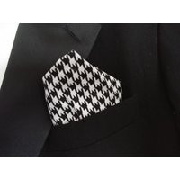 Pocket Square Houndstooth - Colors- Black, Red, Orange, Lavender, Navy, Grey, & White, 100% Cotton, Wedding Party, Bridal, Groomsmen | Etsy (US)