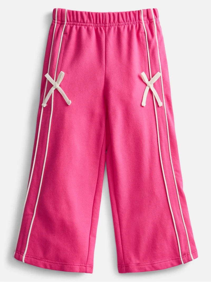 Wonder Nation Toddler Girls Track Pants with Bows, Sizes 18M-5T | Walmart (US)