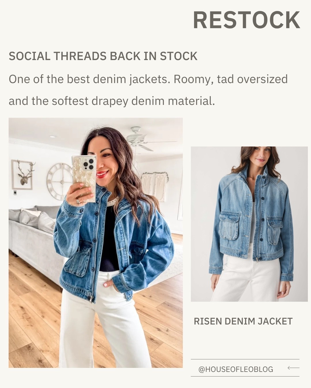 Wearing small denim jacket

#LTKOver40