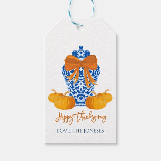 Fall Ginger Jar Gift Tags | Zazzle