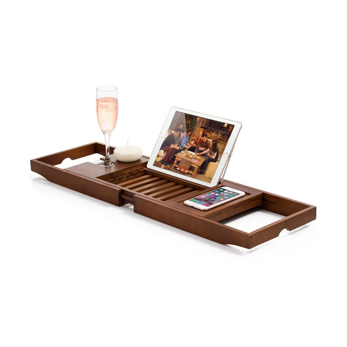 Bathtub Tray for Tub - Adjustable Bamboo Bath Tray for Tub - Collapsible Bathtub Caddy Bath Tub T... | Target