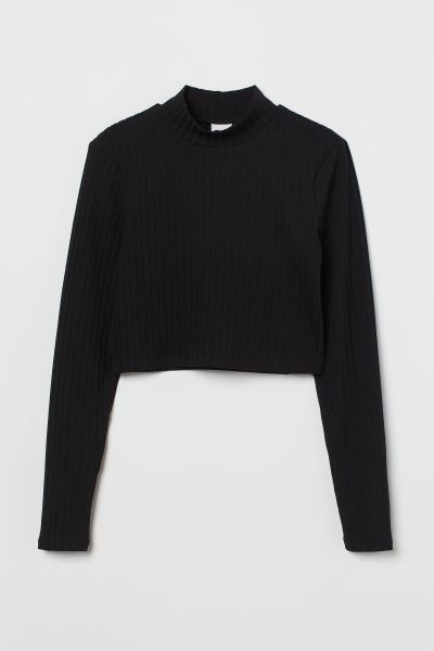Mock Turtleneck Crop Top | H&M (US + CA)