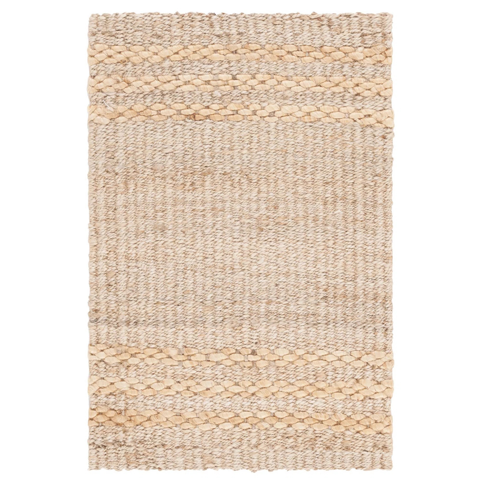 Vernal Natural Fiber Flat Weave Jute Pile Striped Rug | Wayfair North America