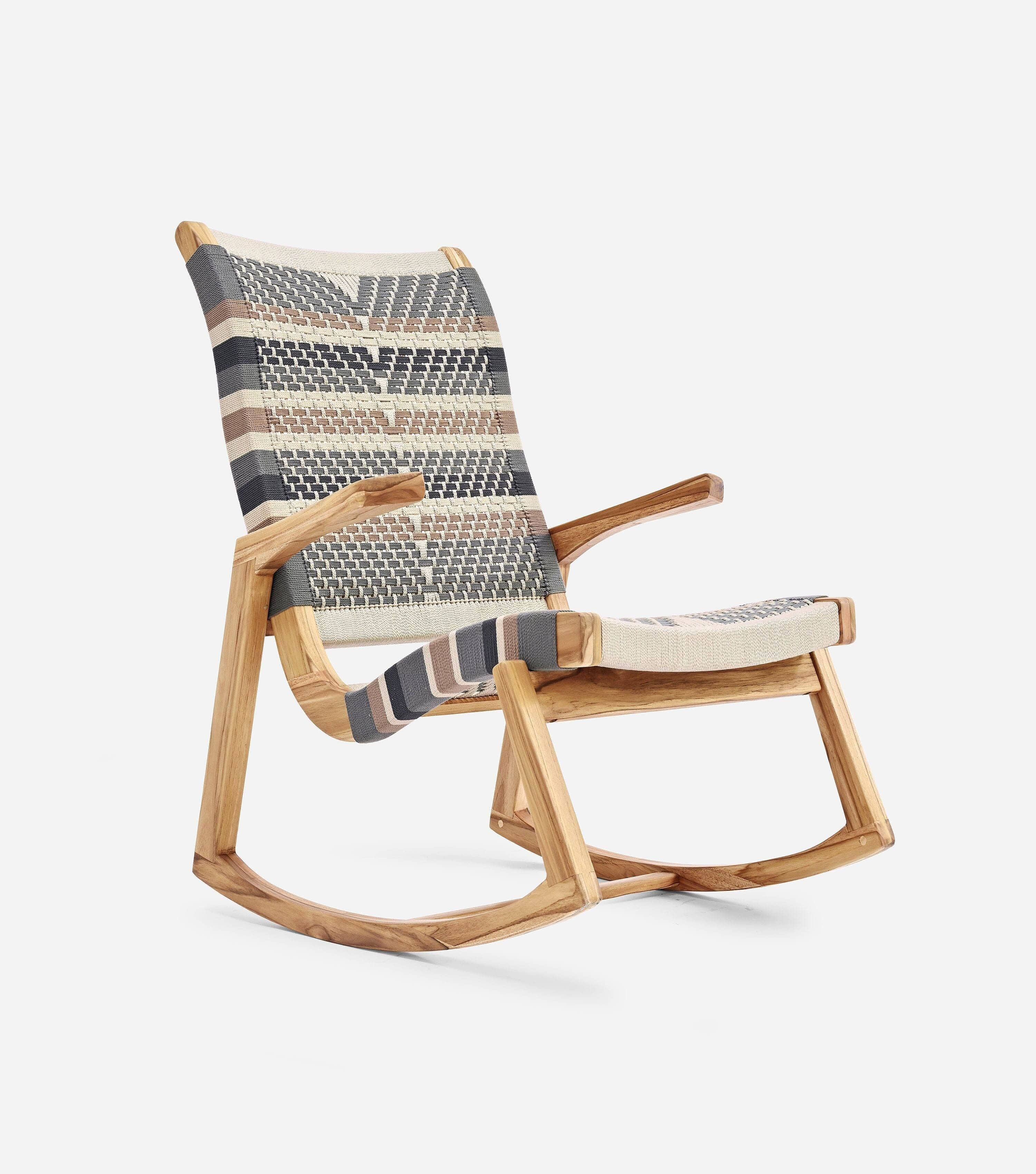 Amador Rocking Chair Woven Serena Cord | Forever Furniture by MasayaCo | Masaya Co