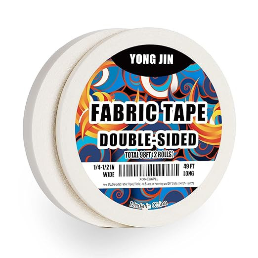 YONGJIN Double-Sided Fabric Tape (2 Rolls) - No Sewing or Ironing Required, Perfect for Quick Clo... | Amazon (US)
