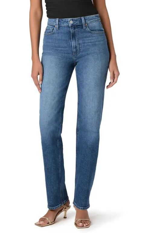 PAIGE Stevie High Waist Straight Leg Jeans in Bonjour at Nordstrom, Size 31 | Nordstrom