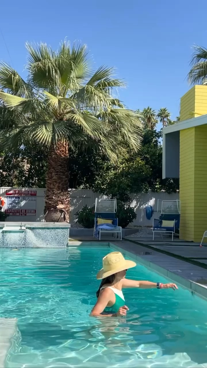 Palm spring style. Best one piece swim 
#summersaltjetsetter 
#summersalt 

#LTKtravel #LTKSeasonal #LTKswim