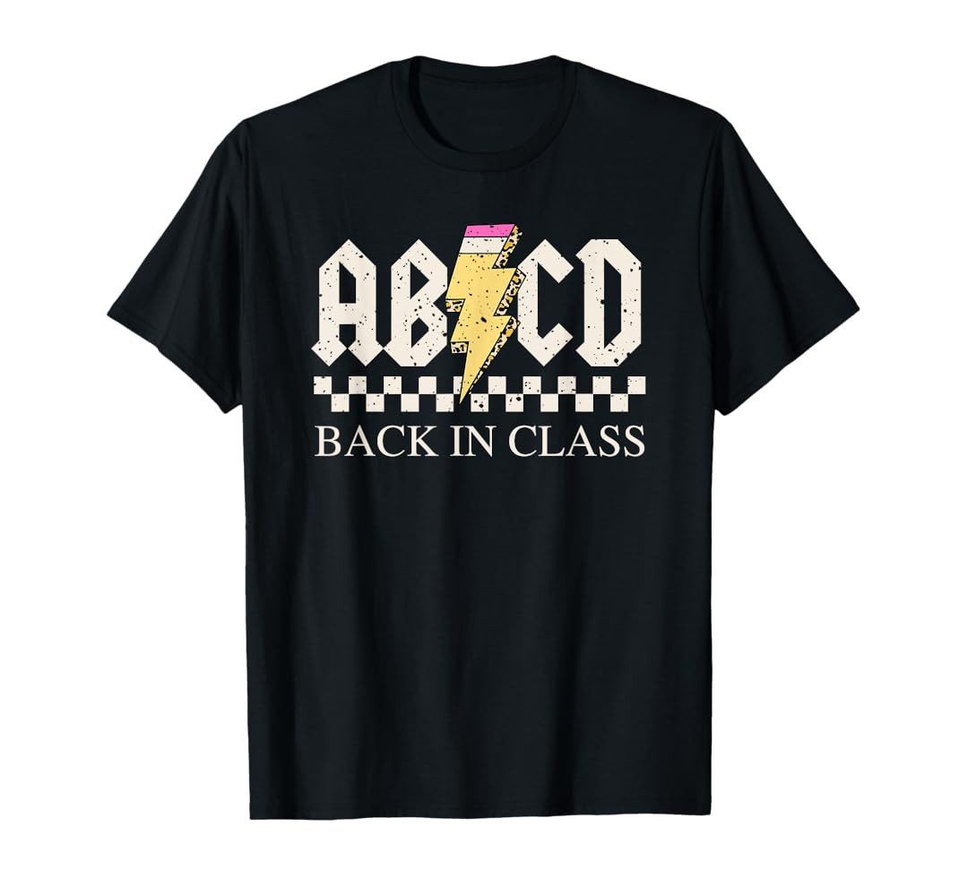 Boys Girls Teachers Rock Back to School ABCD Back in Class T-Shirt | Amazon (US)