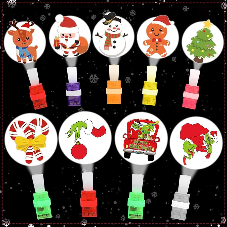 36PCS Christmas Finger Lights - Christmas Party Favors for Kids, LED Light Up Finger Christmas To... | Amazon (US)