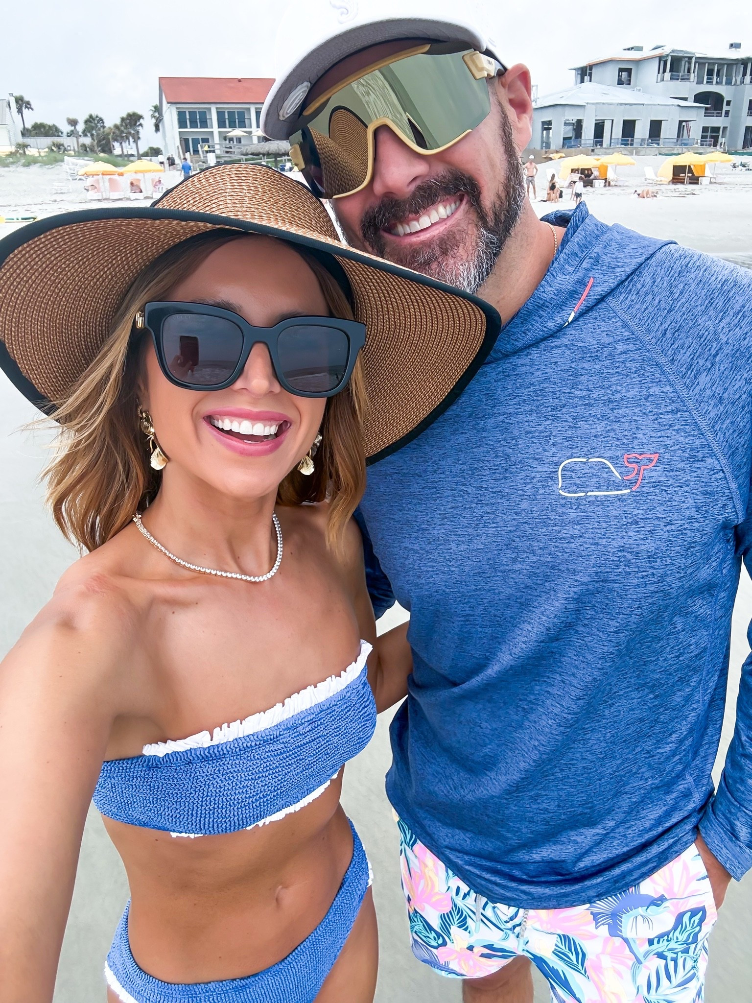Hunza G one size fits most bikini. These moms to fit your body! Beach vacation. Tropical vacation. Vacation outfit. Vacation style. Cruise outfit. Eric Javits UPF 50 hat.

#LTKootd #LTKTravel #LTKSwim