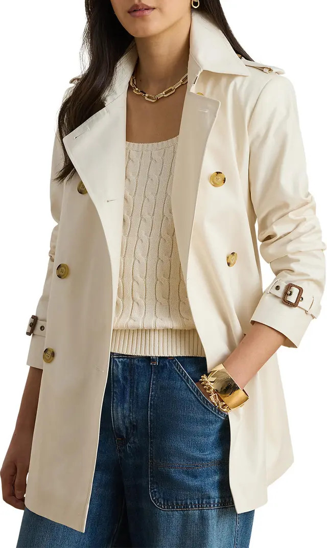 Short Double Breasted Trench Coat | Nordstrom