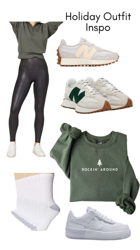 Comfy outfit to wear for the holidays! My favourite running shoes and crew socks. Plus the cutest the crew neck sweater and faux leather leggings.
#holidayoutfit #holidayinspo #christmassweater #leatherleggings #christmasoutfit

#LTKSeasonal #LTKunder100 #LTKHoliday