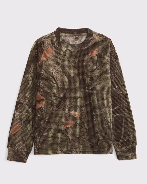 cozy long-sleeve waffle crew | Abercrombie & Fitch (US)