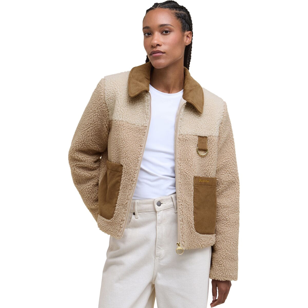 Barbour Malena Fleece Jacket - Women's Natural/Ecru, US 10/UK 14 | Backcountry