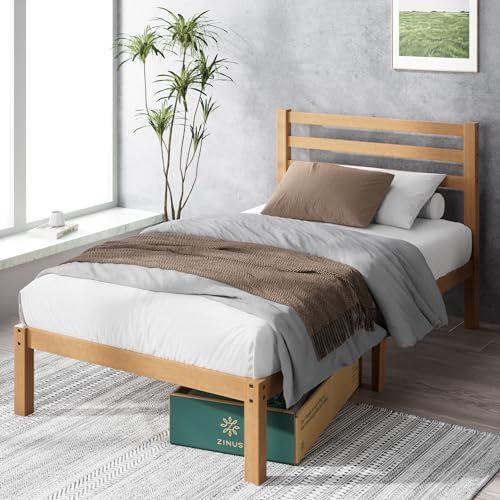 Zinus Leah Bamboo Platform Bed Frame with Headboard, No Box Spring Needed, Wood Slat Support, Easy Assembly, Full | Amazon (US)