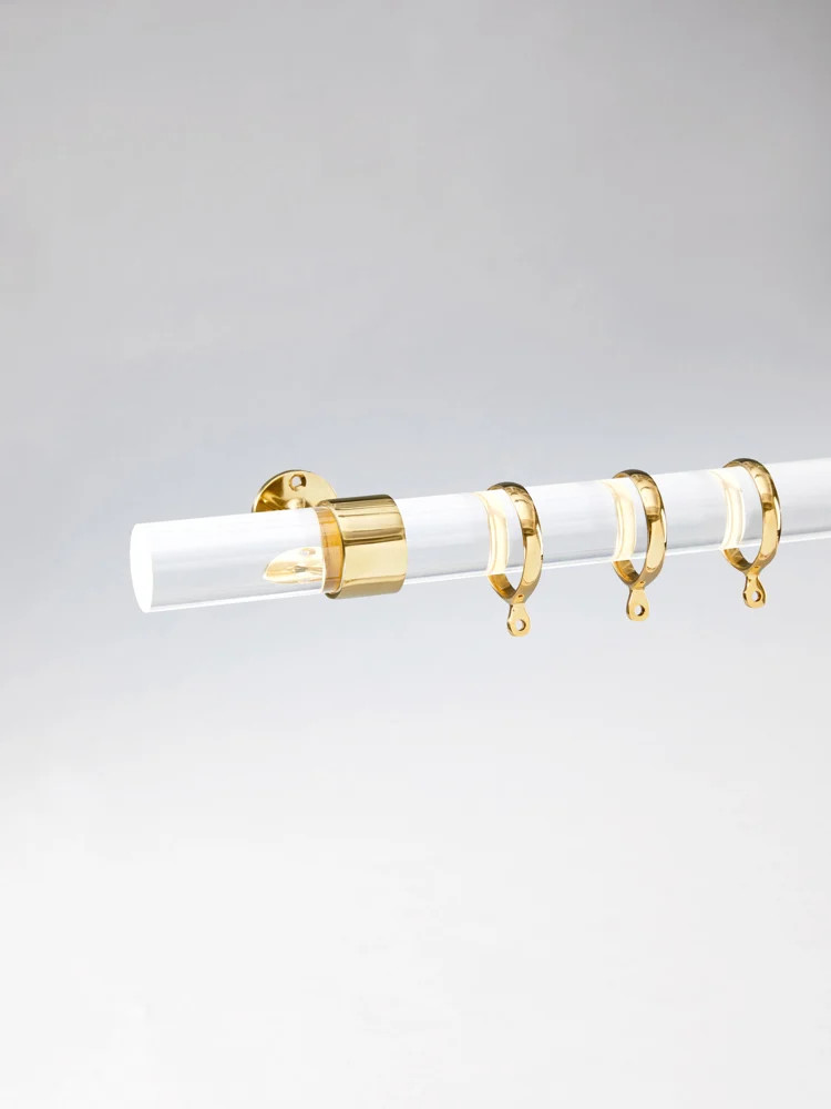 Buy Custom Lucite Curtain Rod 1.5" | Drapery Hardware I Acrylic | Luxholdups