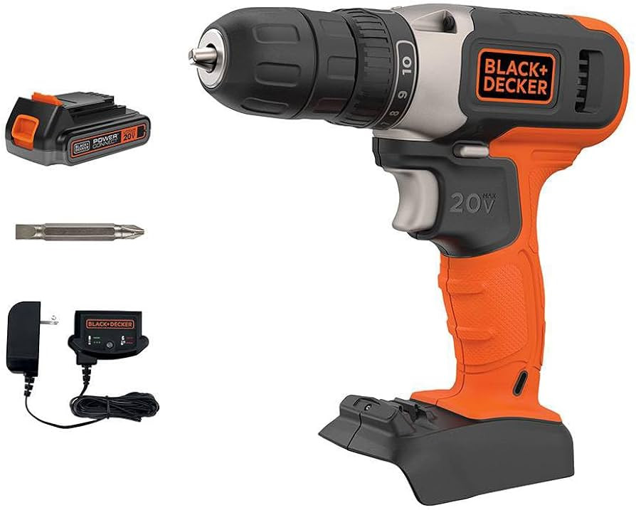 BLACK+DECKER 20V MAX* Cordless Drill, Cordless (BCD702C1) | Amazon (US)