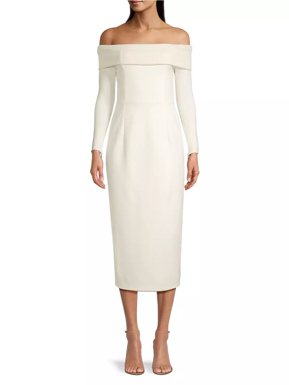 Ruby Off-The-Shoulder Sheath Midi-Dress | Saks Fifth Avenue