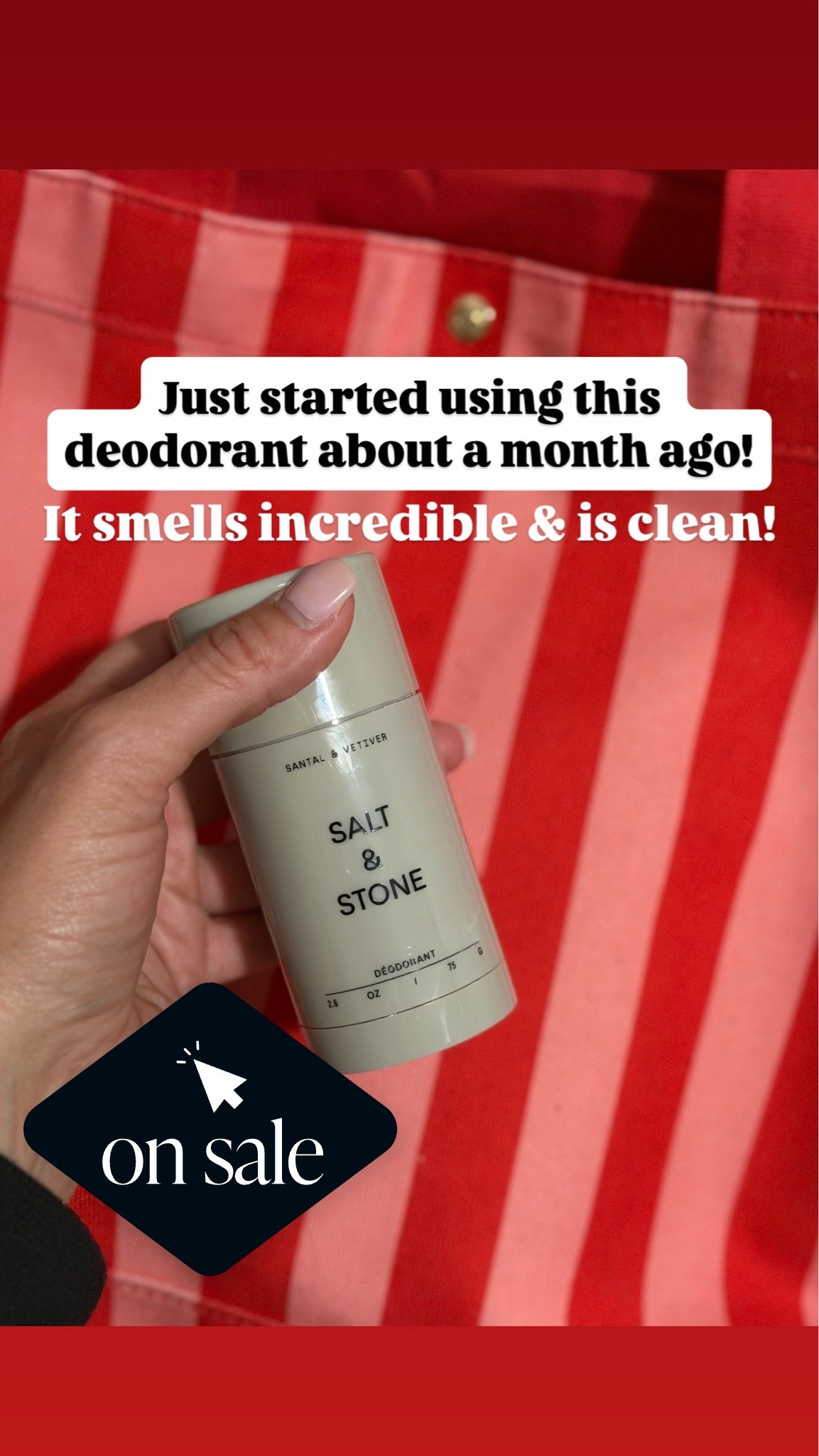 One of my favorite deodorants I on sale right now with the Nordstrom sale! It smells amazing!!!

#LTKSaleAlert #LTKfitnessgoals #LTKmorningroutine