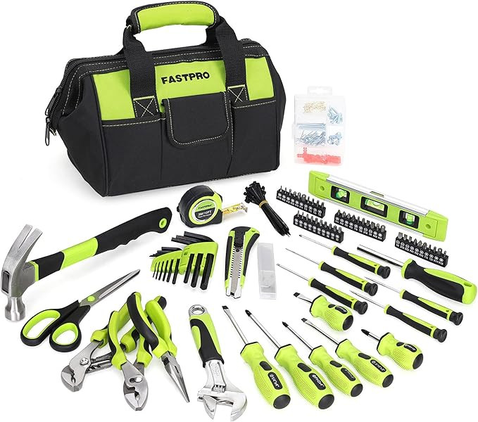 FASTPRO 220-Piece Home Tool Set, Household Repairing Tool Kit, with 12-Inch Wide Mouth Open Stora... | Amazon (US)