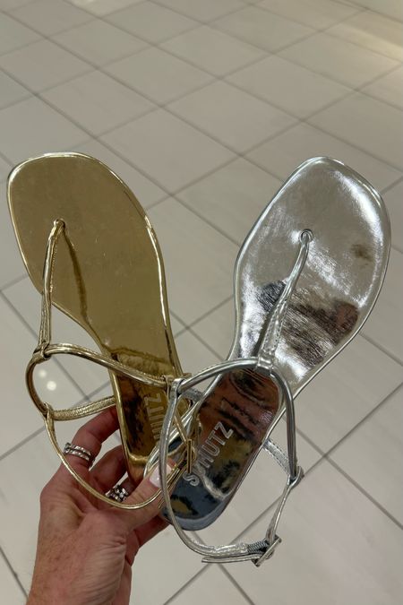 Gold & silver sandals. Great neutral! 
Fits TTS

#LTKOver40 #LTKShoeCrush #LTKStyleTip