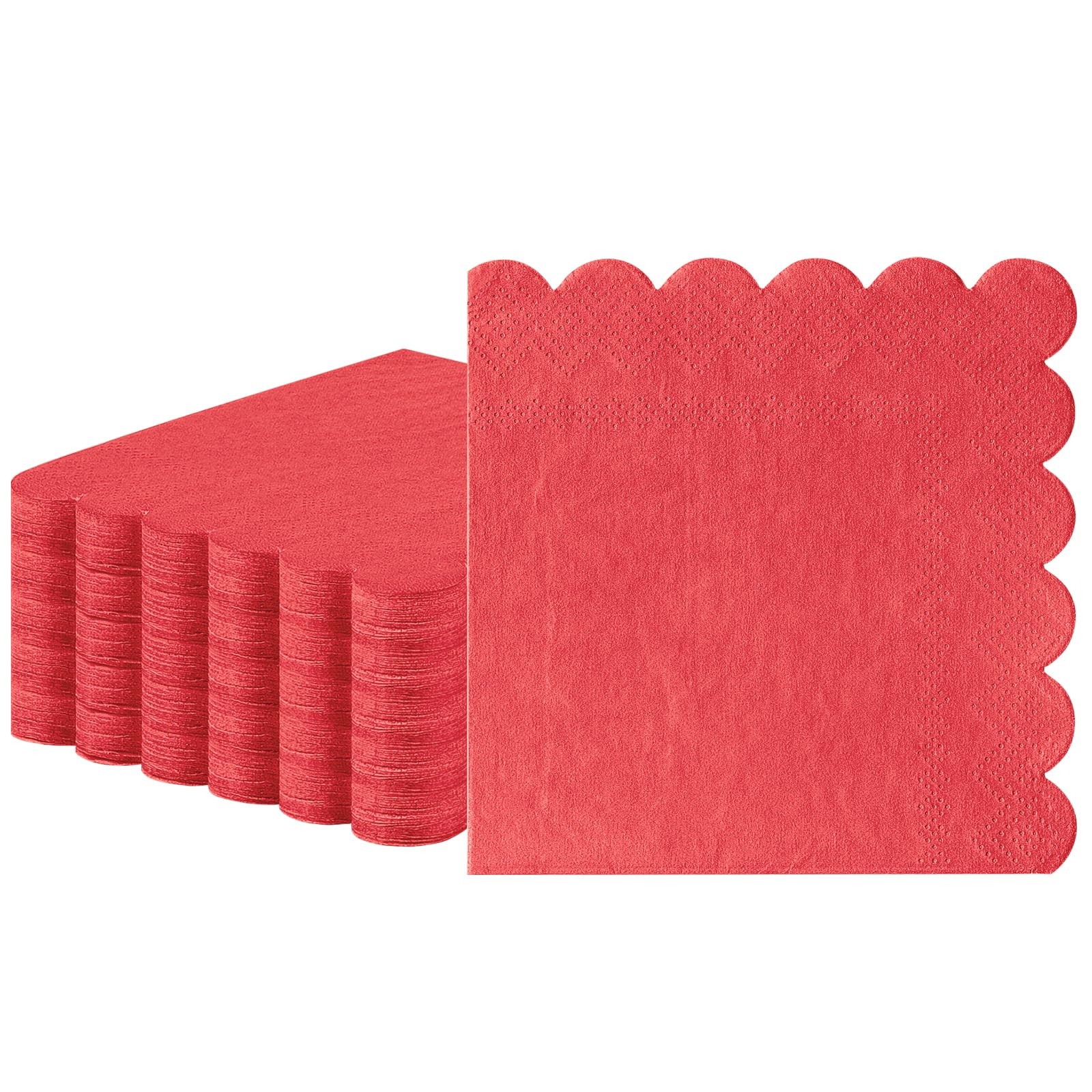 60 Pcs Red Napkins Disposable, Red Paper Napkins Cocktail Napkins for Dinner Wedding Birthday Par... | Amazon (US)