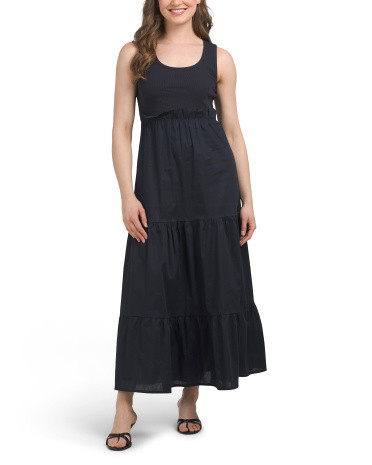 Made In Italy Mixed Media Maxi Dress | TJ Maxx