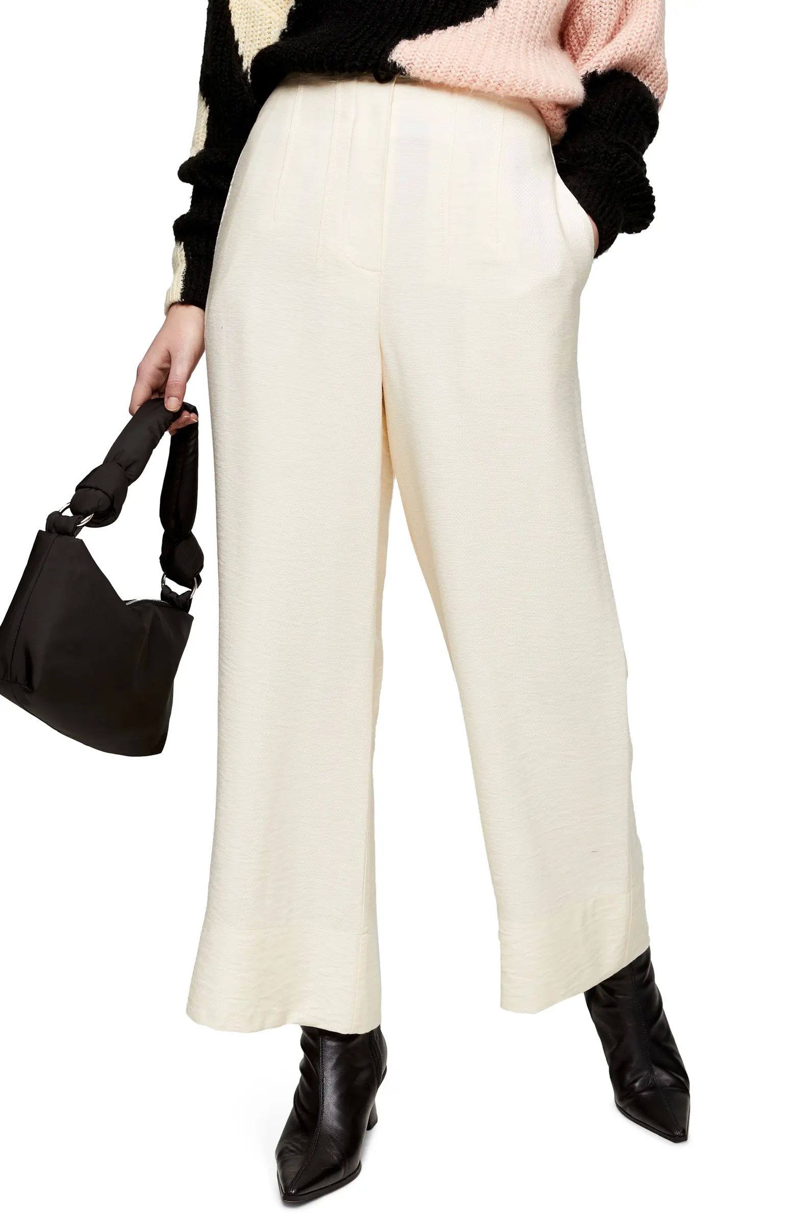 Aida Stitch Detail Wide Leg Trousers | Nordstrom