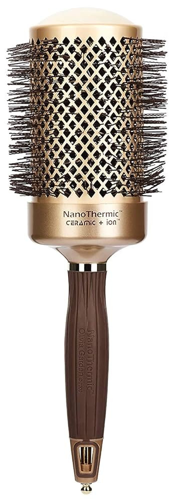 Olivia Garden NanoThermic Ceramic + Ion Round Thermal Hair Brush - Not Electrical - Professional Blowout Brush for Normal to Thick Hair | Amazon (US)