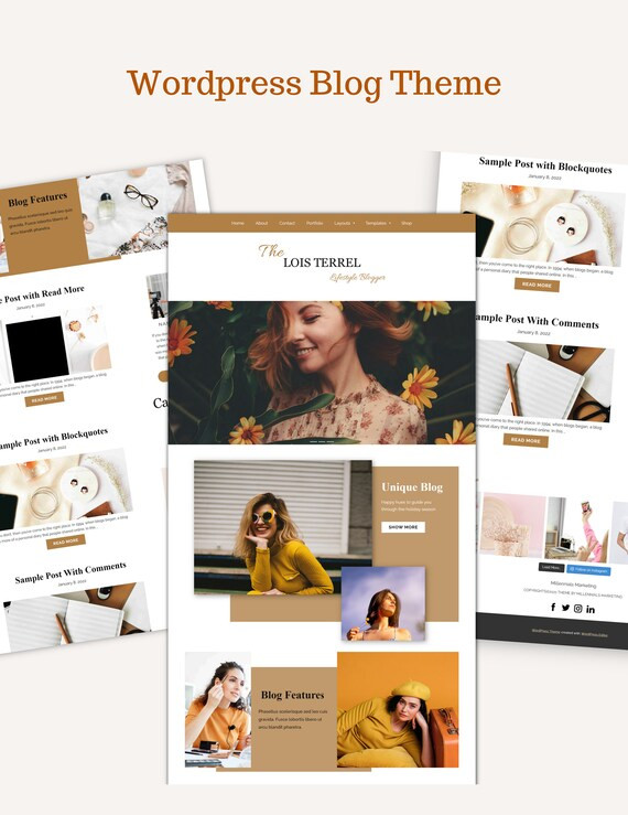 Theme for Wordpress Blog Template Wordpress Website Design - Etsy Canada | Etsy (CAD)