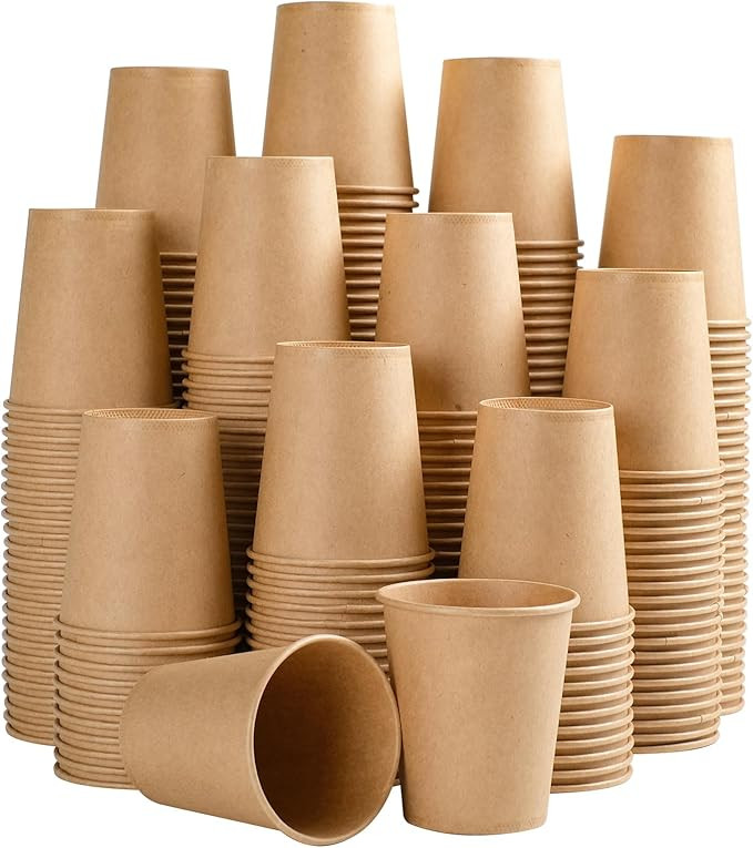 SIUQ 400 Pack 5 oz Kraft Paper Cups, Disposable Bathroom Cups, Mini Mouthwash Cups, Hot/Cold Beve... | Amazon (US)