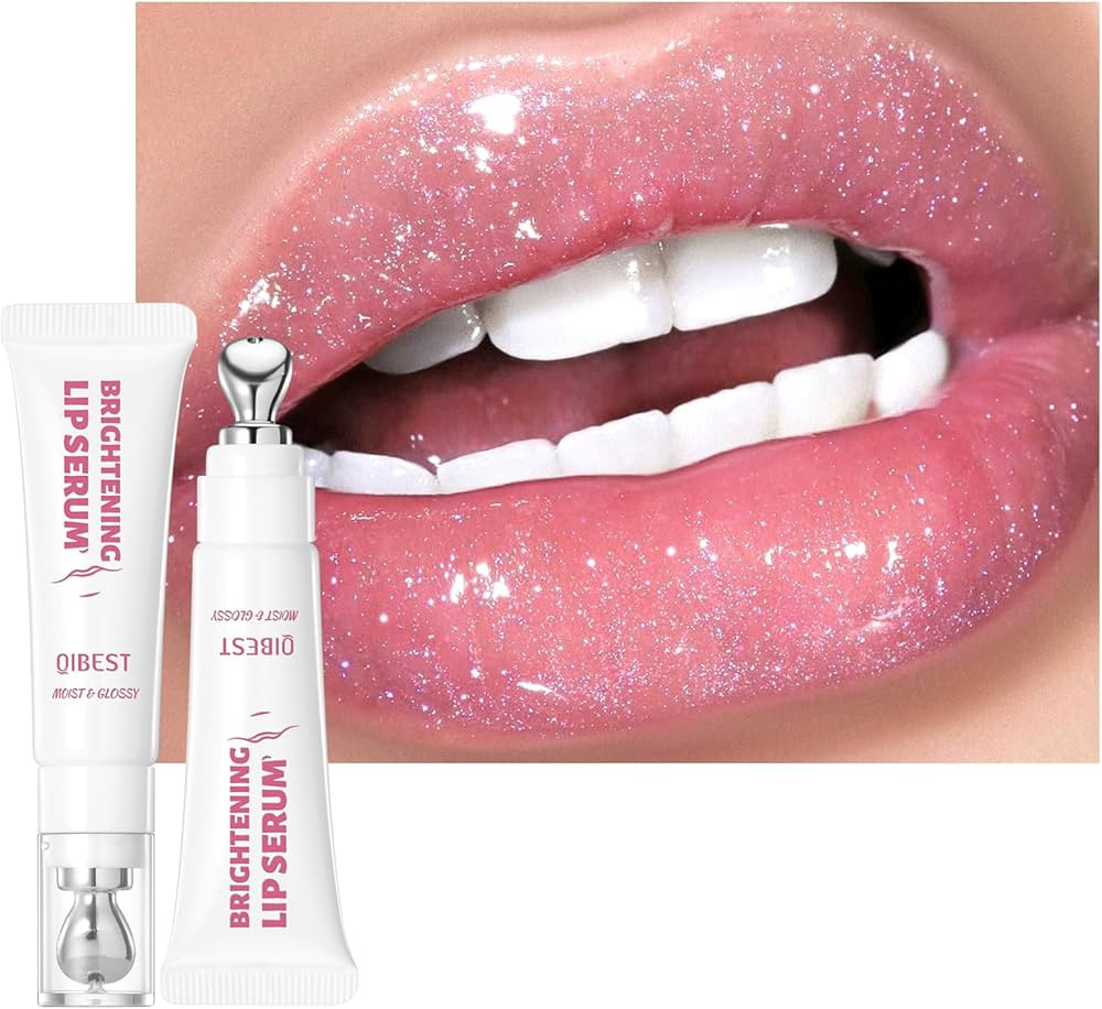 URQT Brightening Lip Serum, Hydrating Glossy Lip Oil with Metal Applicator, Plumping Moisturizing... | Amazon (US)