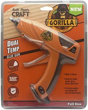 Gorilla Dual Temp Full-Size Hot Glue Gun, Orange | Amazon (US)