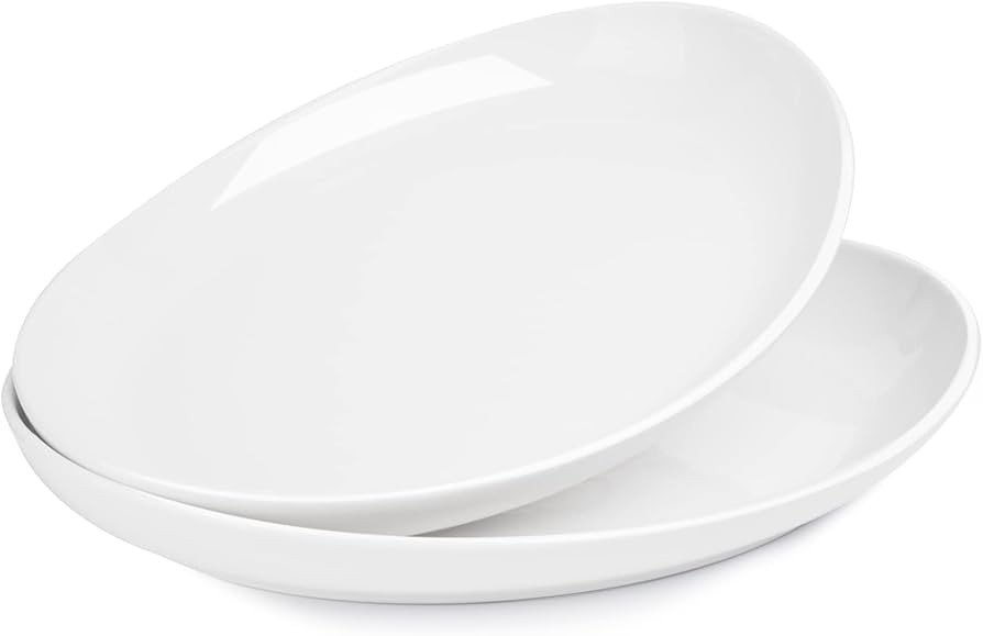 Sweese Oval Serving Platters, 14.5 Inch White Porcelain Serving Platters for Party, Large Oval Se... | Amazon (US)
