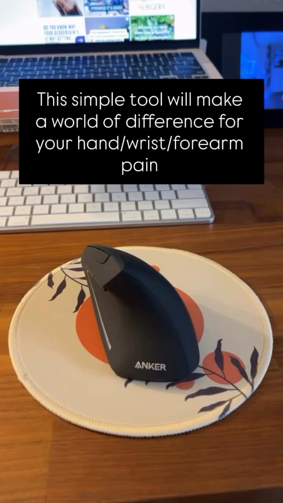 Do you know what this is?

✨But first don’t forget to SAVE this for later/SHARE this with another/FOLLOW US for more tips!✨

This is called a VERTICAL MOUSE

And it is an absolute necessity if you use a mouse a lot (either for work or personal reasons)!

“But how does it help with my pain?”

This vertical mouse is ergonomically better for decreasing and preventing hand/wrist/forearm/shoulder pain than traditional ones because it keeps your hand to your shoulder in a neutral position. 

And the neutral position is the best position because it is the most rested position for your body.

So if you are a regular mouse user make sure you are considering this mouse to help decrease and manage your pain.

Check my LTK page for mouses (mice?) I recommend!

What other tools do you use to help you decrease your pain while working?

And if you want to learn more ways to do your everyday tasks with less pain AND learn my entire therapeutic management program that I have given to my patients and clients for the last 20 years, check out all my injury guides!

Hi my name is Rose and I am an Orthopedic occupational therapist and certified hand therapist for the last 20 years.  I specialize in treating injuries of the hands to the shoulders.  My goal is to provide effective solutions for those ready to get their life back!!

#wristpain #wristpainrelief #wristpaintreatment #wristpainexercises #dequervains 

Hand injury
Hand pain
Wrist injury
Wrist pain
Forearm pain
Elbow pain
Elbow injury
Shoulder injury
Shoulder pain
dequervains
thumb pain 
hand pain
carpal tunnel
lateral Epicondylitis 
trigger finger
TFCC injury
Cubital tunnel syndrome 
Hand pain relief
Wrist pain relief
Shoulder impingement 
Rotator cuff