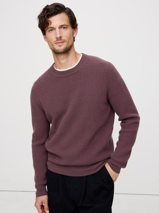 Italian Merino-Cashmere Waffle-Knit Sweater | Banana Republic (US)