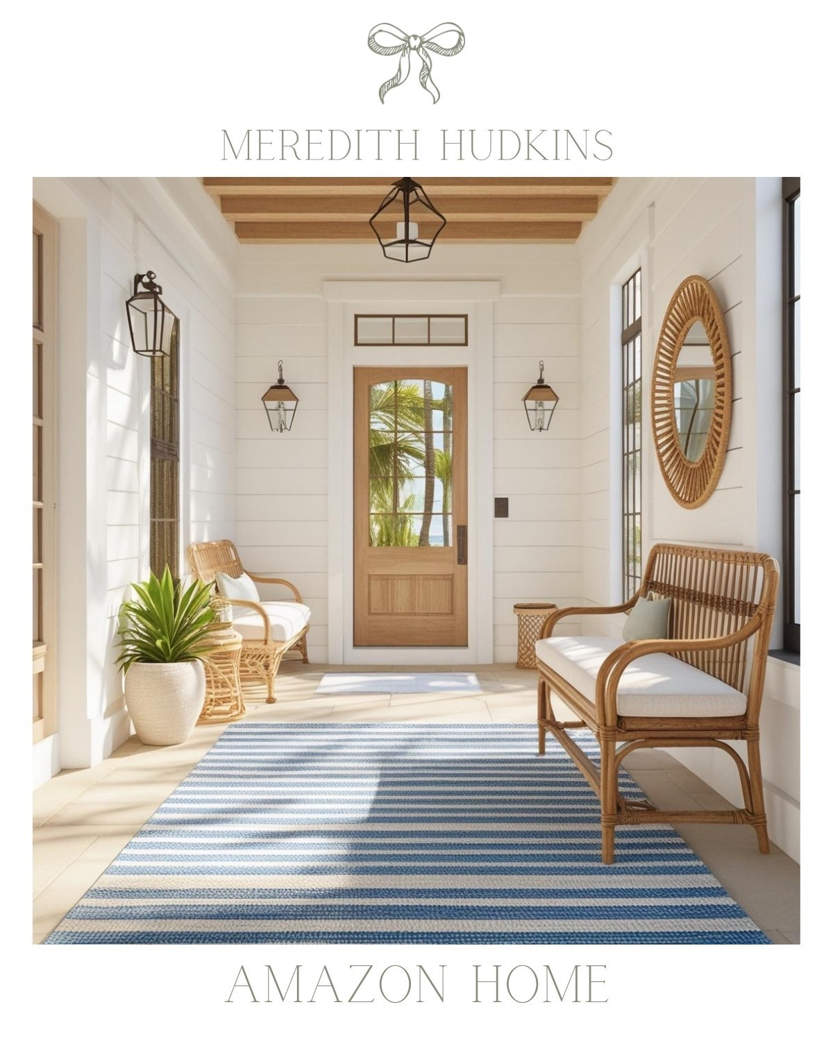 A classic coastal entryway that is clean, bright, and airy. Meredith Hudkins, amazon, amazon home, decor, interior design, entryway, coastal, classic, affordable, rattan, stripes, natural

#LTKFindsUnder100 #LTKSaleAlert #LTKHome
