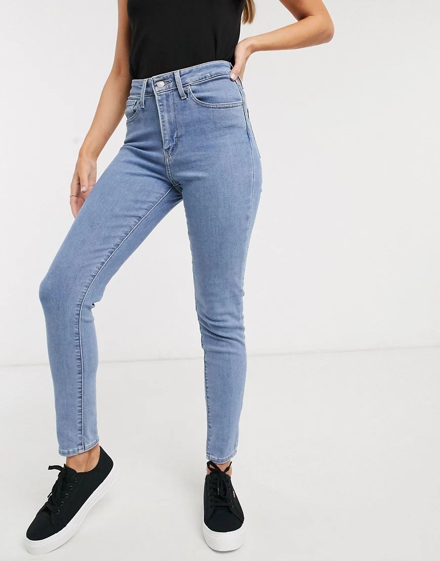 Levi's 721 skinny high rise jean in midwash blue | ASOS (Global)