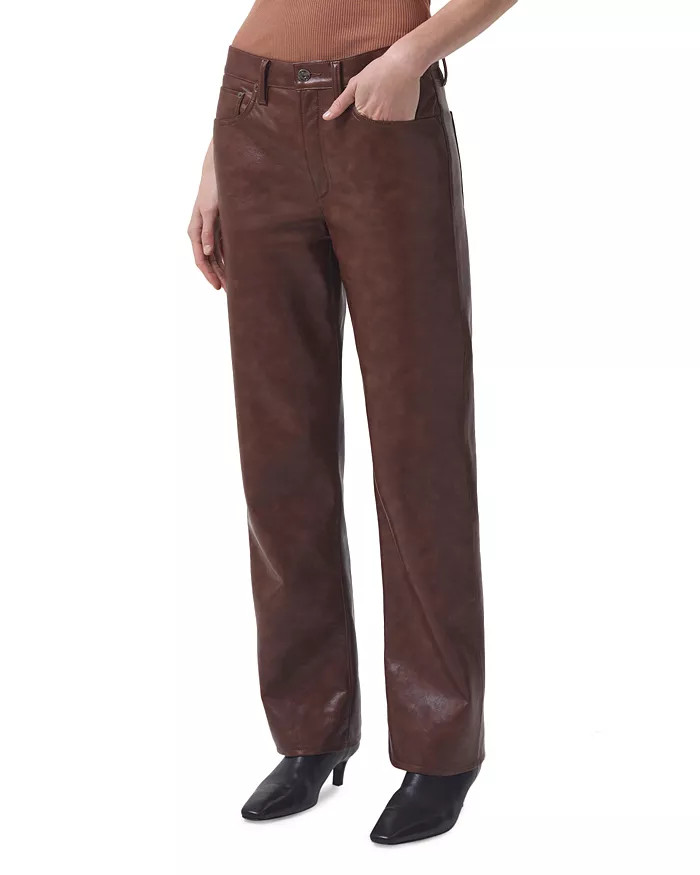 Sloane '90s Pinch Waist High Rise Straight Jeans in Cola | Bloomingdale's (US)