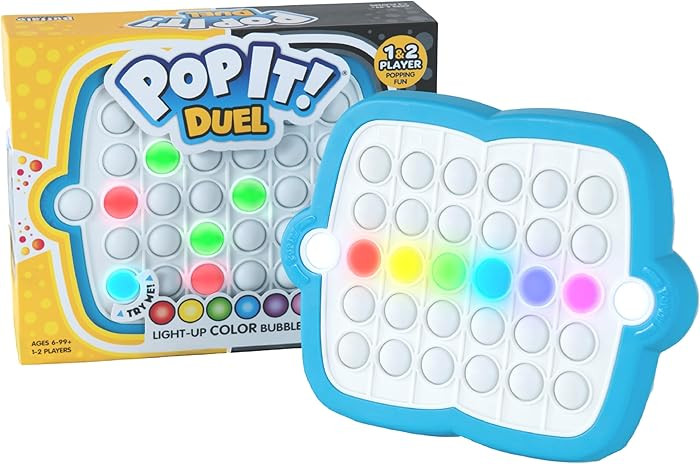 Pop It! Duel - Bubble Popping Game for 1-2 Players, 6 Ways to Play, Multicolor Light Up Fidget To... | Amazon (US)