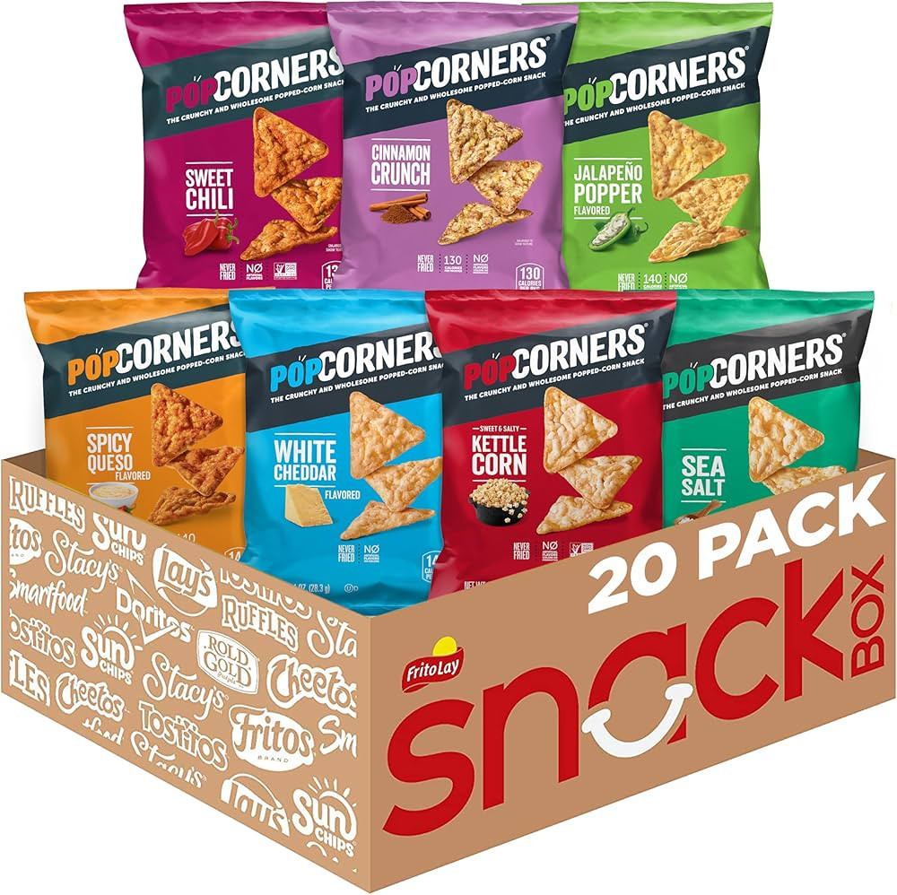 PopCorners Popped Corn Snacks, Sampler Pack, 1 Ounce (Pack of 20) (Assortment May Vary) | Amazon (US)