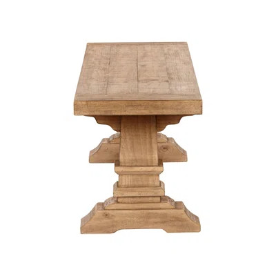 Birch Lane Vienna Reclaimed Pine Wood Dining Bench, the salvaged wood trestle bench dupe