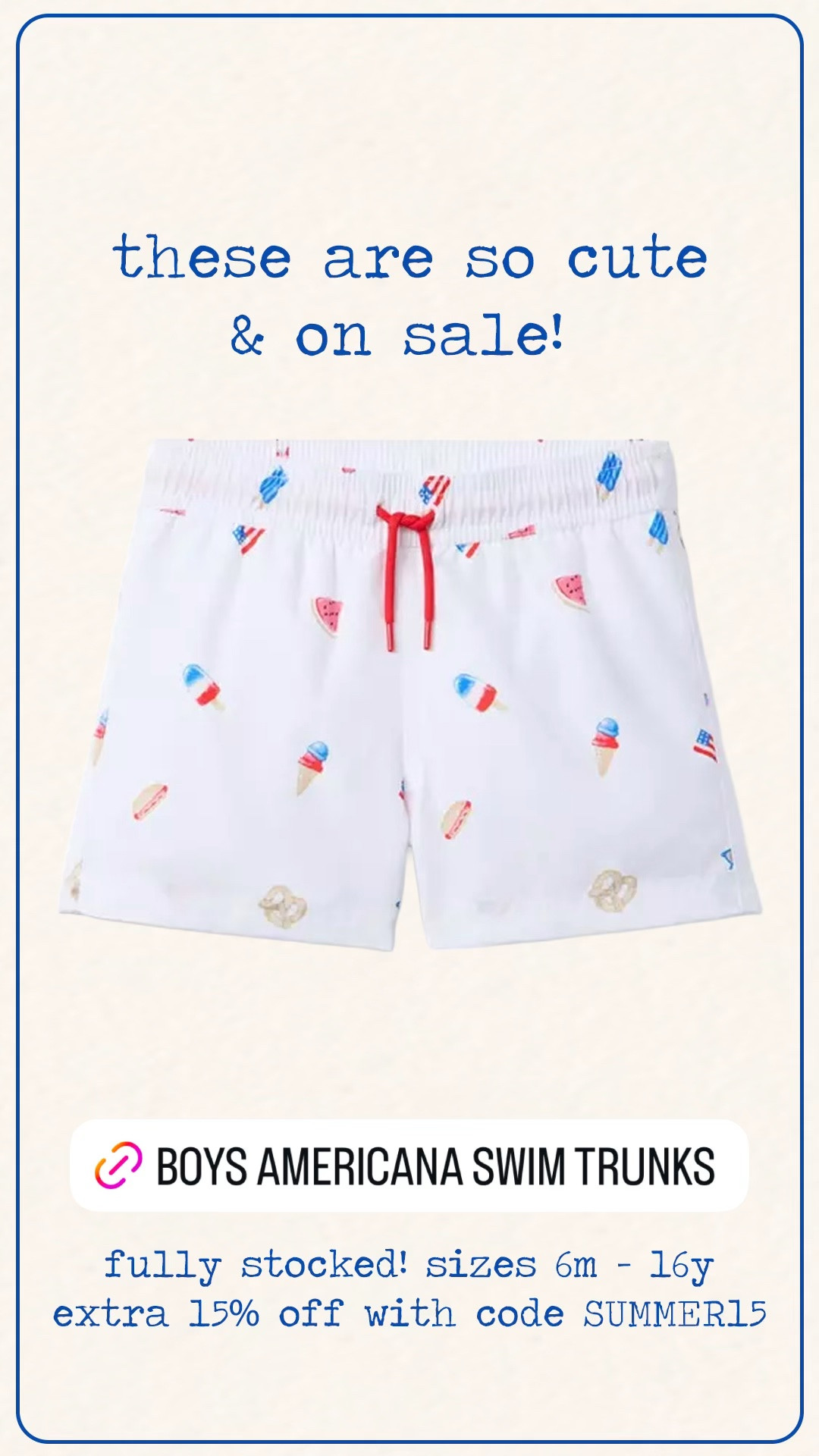 Cutest Americana swim trunks for boys on sale for $20 with code SUMMER15

#LTKSaleAlert #LTKKids